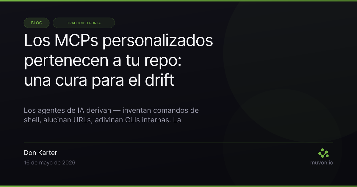 Herramientas MCP locales al proyecto en Octomind 0.29.0 — suelta un script con shebang en .agents/tools/, hazle commit al repo, el agente de cada desarrollador obtiene la herramienta automáticamente