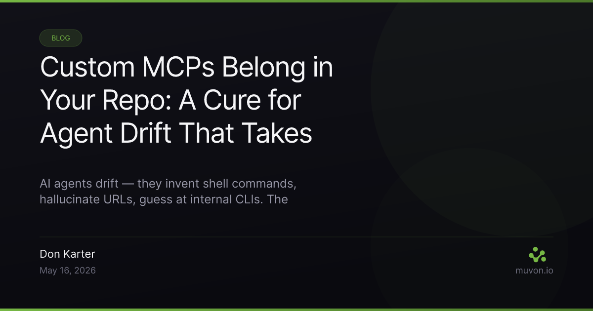 Project-local MCP tools in Octomind 0.29.0 — drop a shebang script in .agents/tools/, commit it to the repo, every developer's agent gets the tool automatically