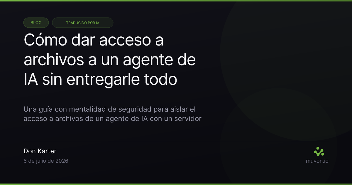 Un servidor MCP de sistema de archivos acotado situado entre un agente de IA y el disco, reduciendo lo que el agente puede leer y escribir