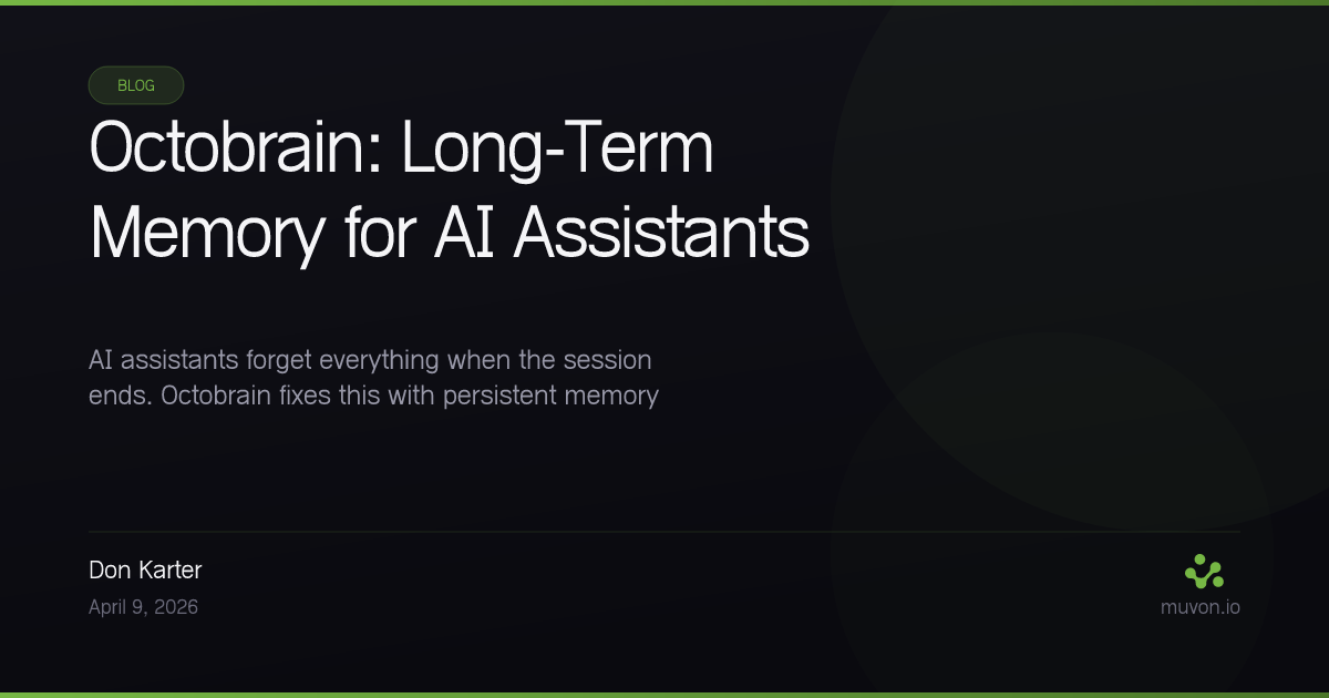 Octobrain - Long-term memory system for AI assistants with MCP server support