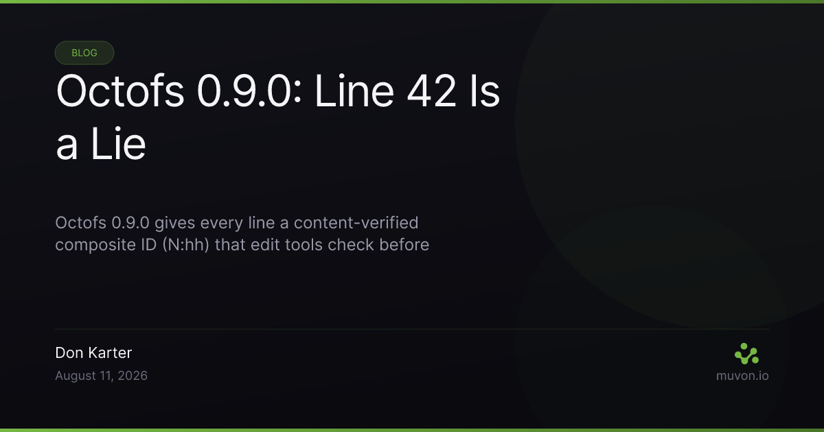 Octofs MCP 0.9.0: Line 42 Is a Lie
